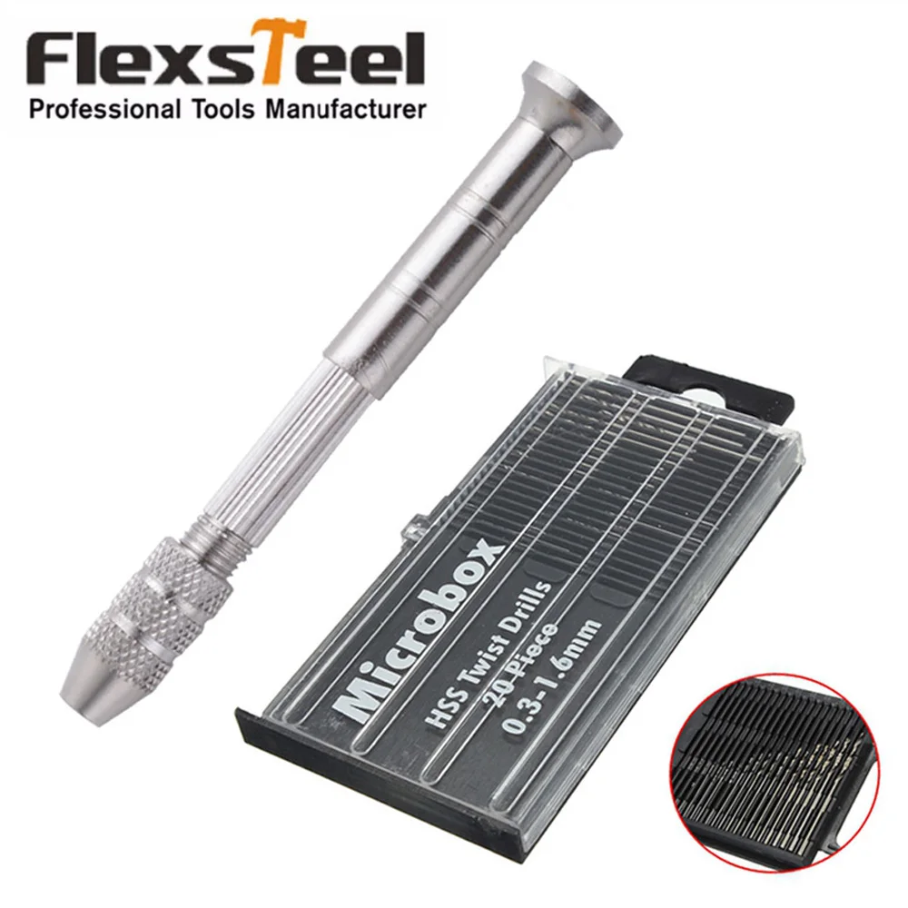 DIY Drilling etc (0.5-3.0mm) Jewelry Micro Mini Twist Drill Bits Set with Precision Hand Pin Vise Rotary Tools for Wood Pin Vise Hand Drill Bits 26PCS DIY Drilling etc (0.5-3.0mm) Jewelry Micro Mini Twist Drill Bits Set with Precision Hand Pin Vise Rotary Tools for Wood Pin Vise Hand Drill Bits 26PCS