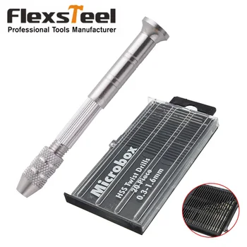 

Adjuestable Precision Micro Pin Vise Model Manual Hand Drill Set+20pcs Micro Twist Drill Bit Set for DIY Jewelry Carving Tool