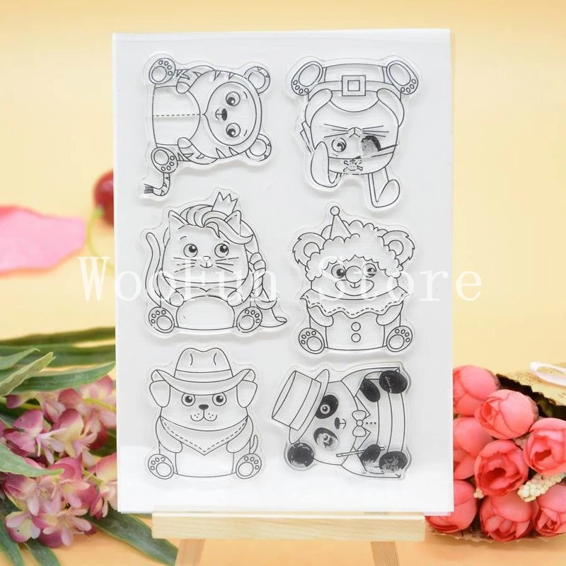 

Cartoon Animals Rubber Clear Stamp for Card Making Decoration and Scrampbooking