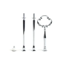 100 шт в партии металлические серебряные вечерние золотые фрукты десерт украшения свадебные фитинги инструмент 3 уровня форма для торта в виде цветка Стенд центр ручка