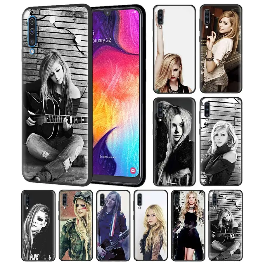 

Avril Lavigne Case for Samsung Galaxy A70 A50 A20e A80 A60 A40 A30 A10 A6 A8 Note 8 9 10 Black Silicone Cover Coque Casos