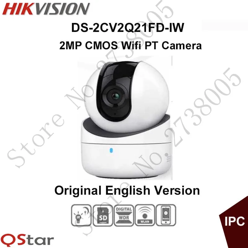 Hikvision Mini Wifi PT Camera HD1080P CMOS PT IP Camera Built In Microphone And Speaker SD