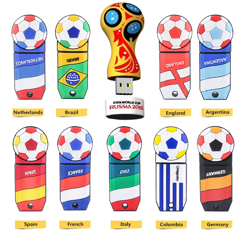 Россия 2018 Кубка мира USB Flash Drive 16 ГБ/32 ГБ/64 ГБ/128 ГБ накопитель флешки 2 0 Memory stick