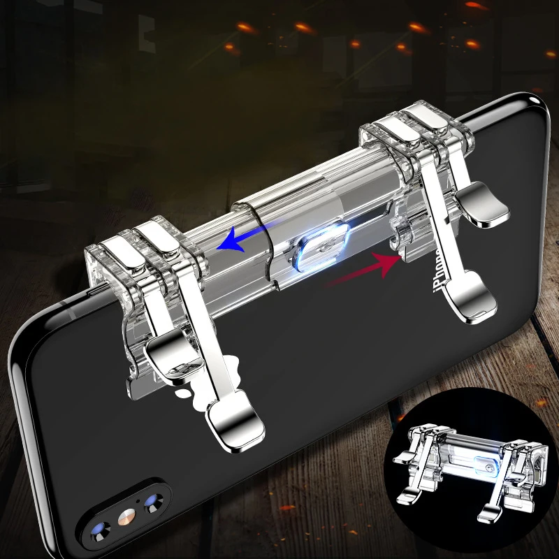 1 пара PUBG мобильной игры огонь Кнопка Aim ключ смартфон игровой триггер L1 R1 шутер контроллер Прозрачный V3.0 R11