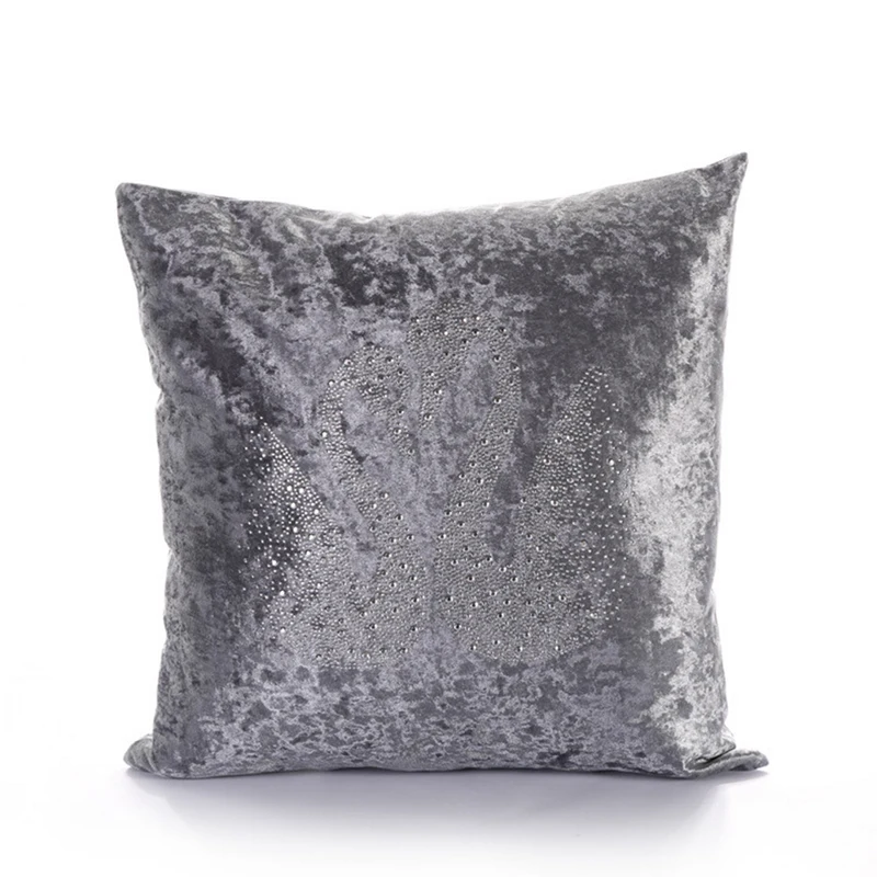 Wholesale Diamond F Pattern Throw Velvet Pillow Cushion Decor