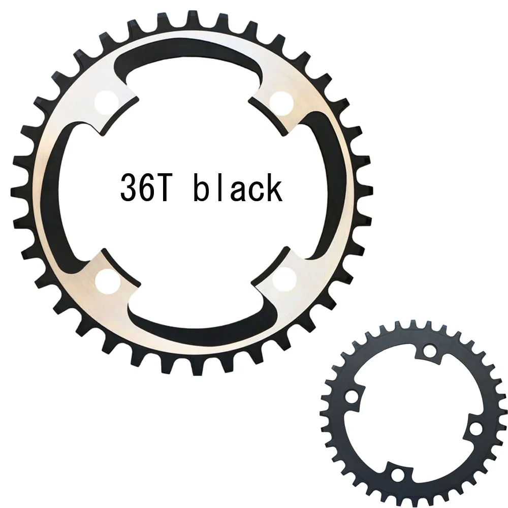 MTB узкая широкая Шестерня 32T 34T 36T 38T 40T 42T 175 мм Звездочка односкоростная Звездочка 104BCD Звездочка для горного велосипеда - Цвет: 36T black chainring