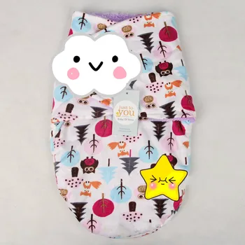 

32CM*56CM Random Delivery Boy Girl Embrace Blanket Double Layer Baby Sleeping Bag Soft Neonatal Towel Suitable0-4 Months Baby