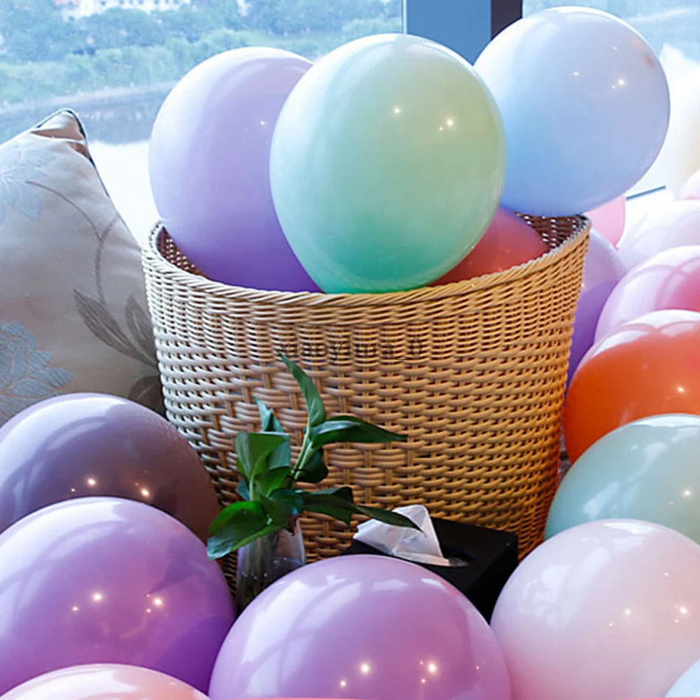 100 шт 10 дюймов Макарон латексные шары конфеты цвета вечерние украшение на свадьбу День рождения x