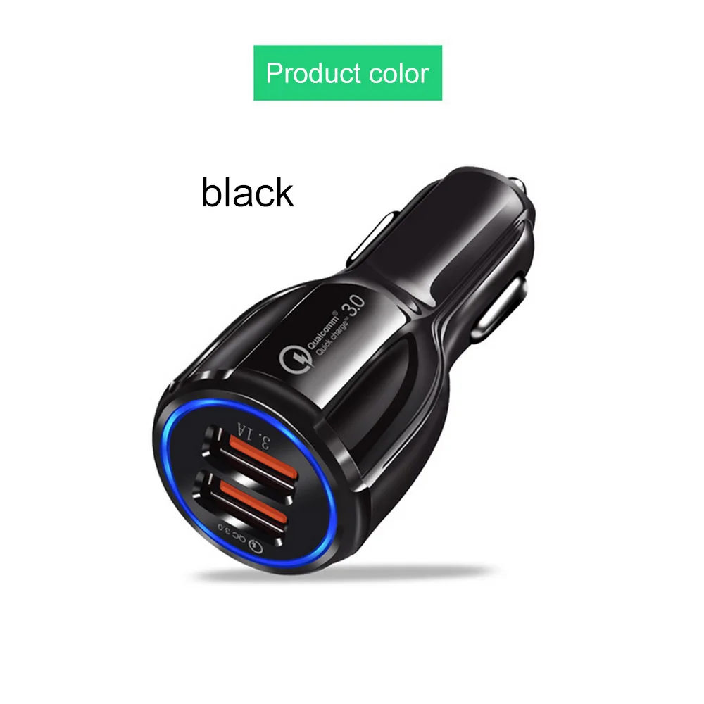 Автомобильное зарядное устройство с двумя USB портами 3 0 А|Кабели адаптеры и