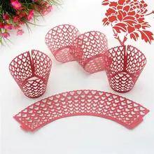 12 шт/партия свадебный день рождения, детский душ филигранная лоза Декор обертка обертки обертывания кексы Чехлы#03