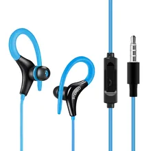 GSDUN Stereo Earphone Headphones Super Bass Sport Ear Hook Headset With Microphone Handsfree Running Headphone for Mobile Phones