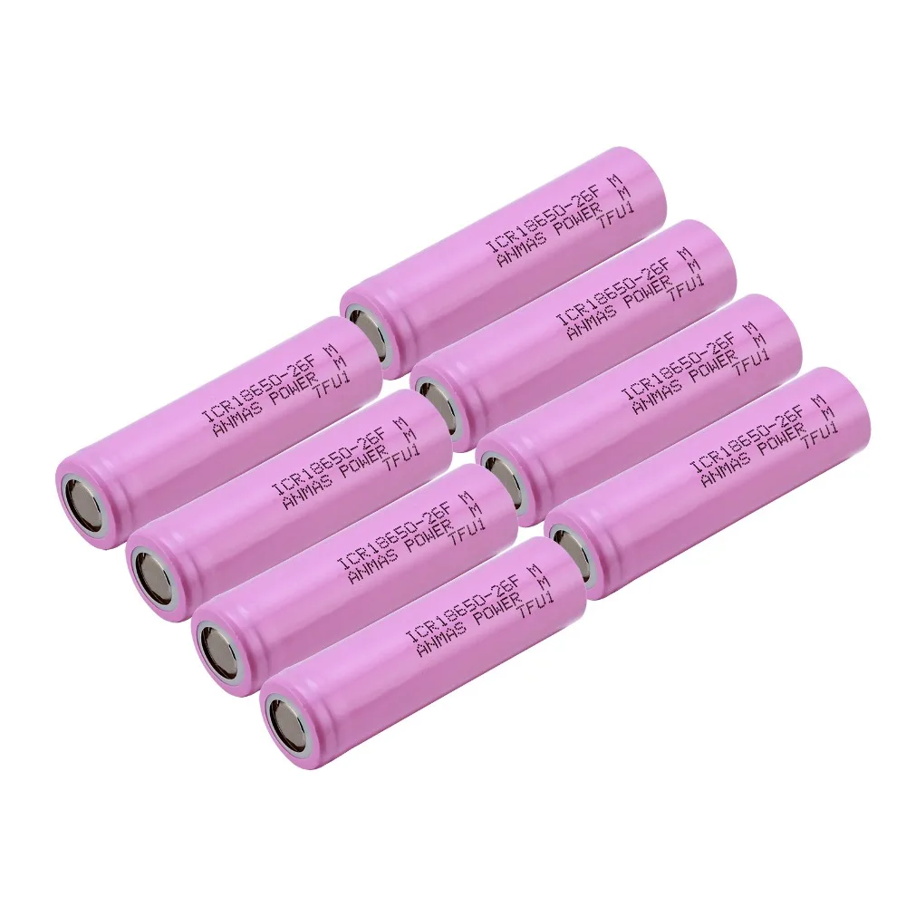 8 шт. литий-ионный аккумулятор Anmas Power Pink 2600 мАч ICR 18650 3 7 В с плоским верхом |