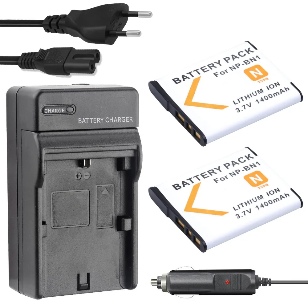 

2Pcs NP-BN1 NP BN1 Battery + Charger for Sony Cyber-shot DSC-QX10 DSC-QX100 DSC-T99 DSC-T110 DSC-TF1 DSC-TX5 TX7 TX9 DSC-TX10