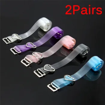 

Adjustable Invisible Shoulder Strap 2 Pairs Heart Buckle Bra Strap