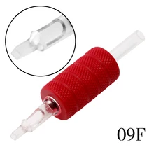 9FT "(25 мм) 20 шт. красный накатанной Одноразовые Grip татуировки трубка с Советы Профессиональный для татуировки вспомогательного оборудования машины питания