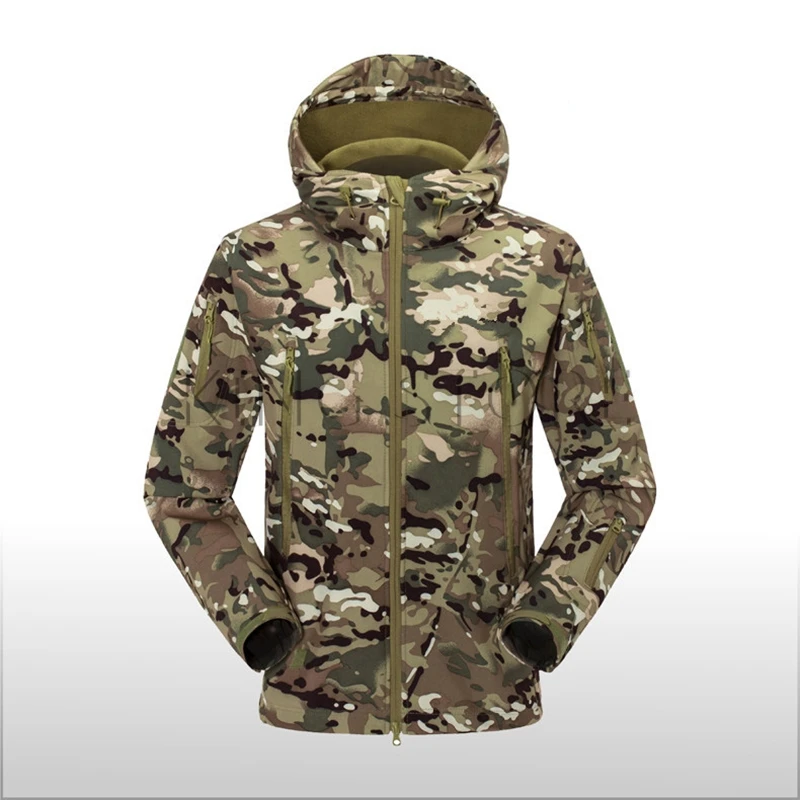 Windproof Waterproof Anti sweat Tactical Sport Hunt Camouflage Shark Skin Jacket Men Neutral Mauntaineering Army Clothing