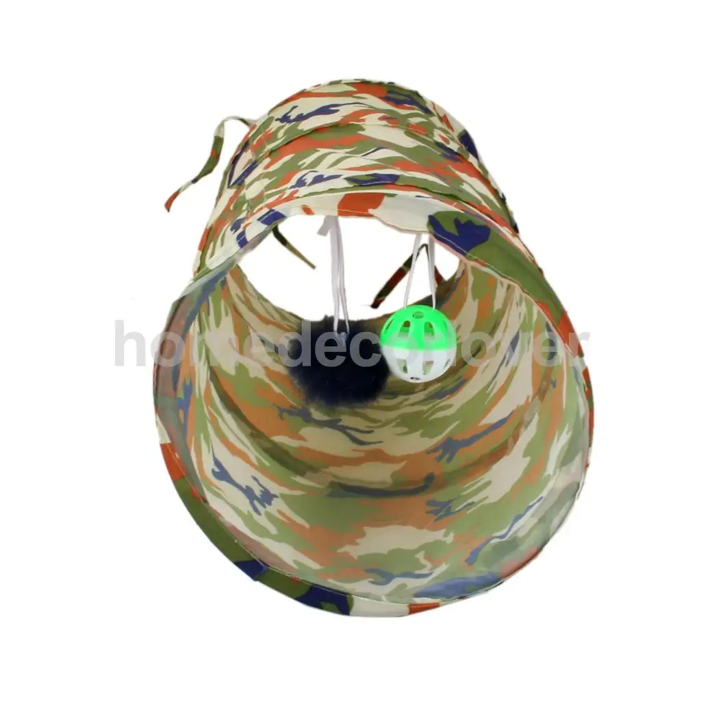 Pop Up Cat Dog Pet Favor Play Tunnel Exercise Activity Toy Camouflage