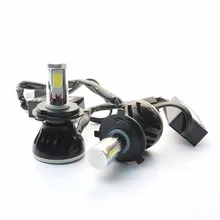 KIT Phare H4/9003/HB2 Hi/Lo LED Ampola H4 6000 k 2 Veilleuses Led offertes Blanc
