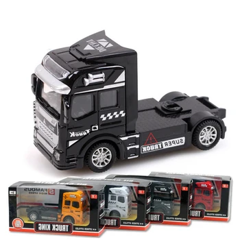 

2019 New 4 Colours 1 Pcs Container Car Model Collection Car Toys For Boy Children Gift High Simulation Alloy Diecast Model Car