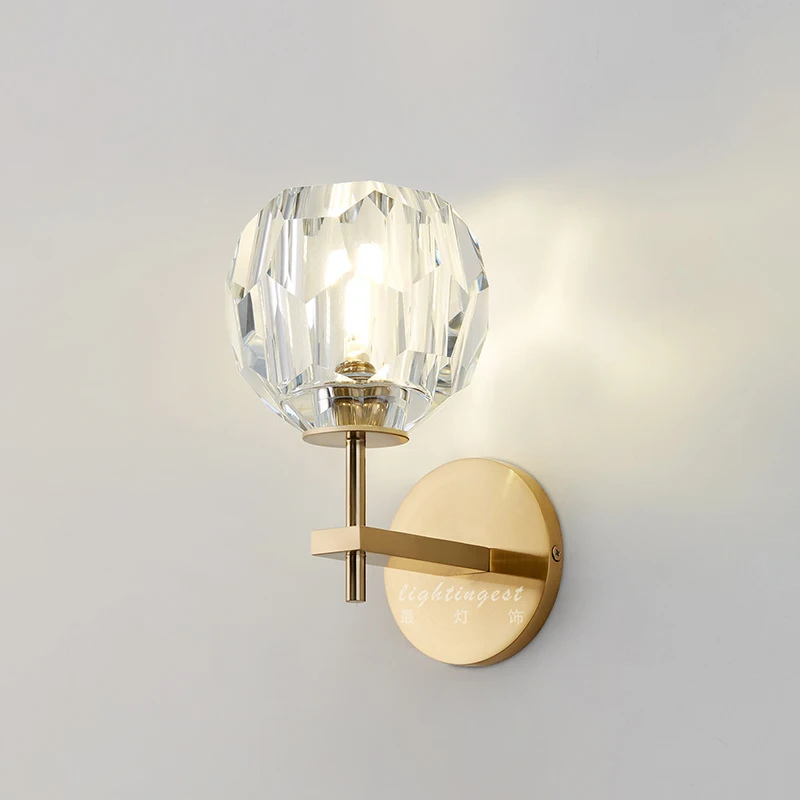 

Modern Scone Wall Light Crystal LED Wall Lamp for Living Room Bedroom Design Indoor Lighting Fixtures Creative Home Decoration