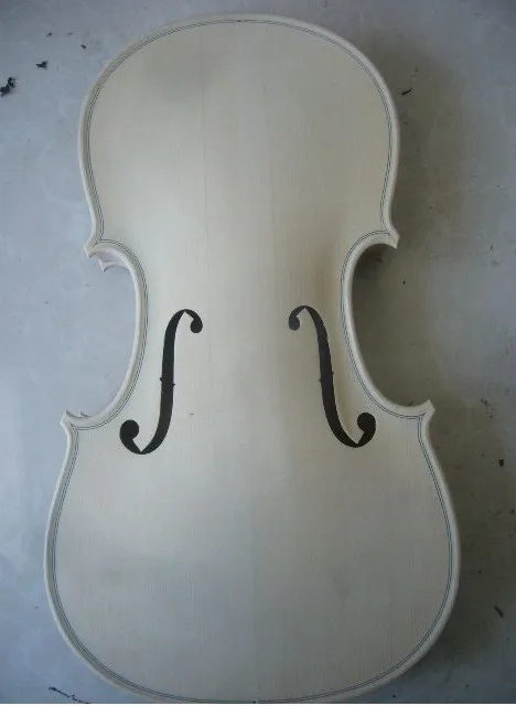 

Unfinished white violin ----Violin body 4/4 flamed maple back side , spruce top