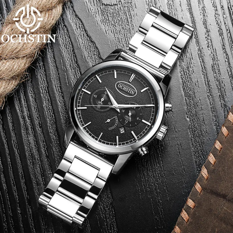 Мужские часы от ведущего бренда, роскошные мужские военные наручные часы OCHSTIN, полностью стальные мужские спортивные часы, водонепроницаемые Relogio Masculino