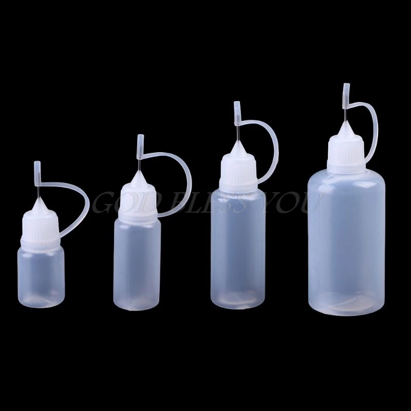 Dropper Bottle 1Pcs 10-50ml Empty Plastic Needle Tip Childproof Cap Liquid Juice Bottles