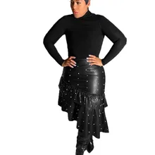 VAZN осень Лидер продаж пикантные элегантные Стиль Для женщин юбки зрелые Бисер кожа специальные леди Bodycon Midi русалка юбка OMY5071