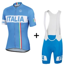 Горячий синий JIASHUO ITALIA велосипед pro/дорожная команда велосипед Pro велосипедные наборы/одежда Джерси+ нагрудник шорты дышащий 3D гелевый коврик