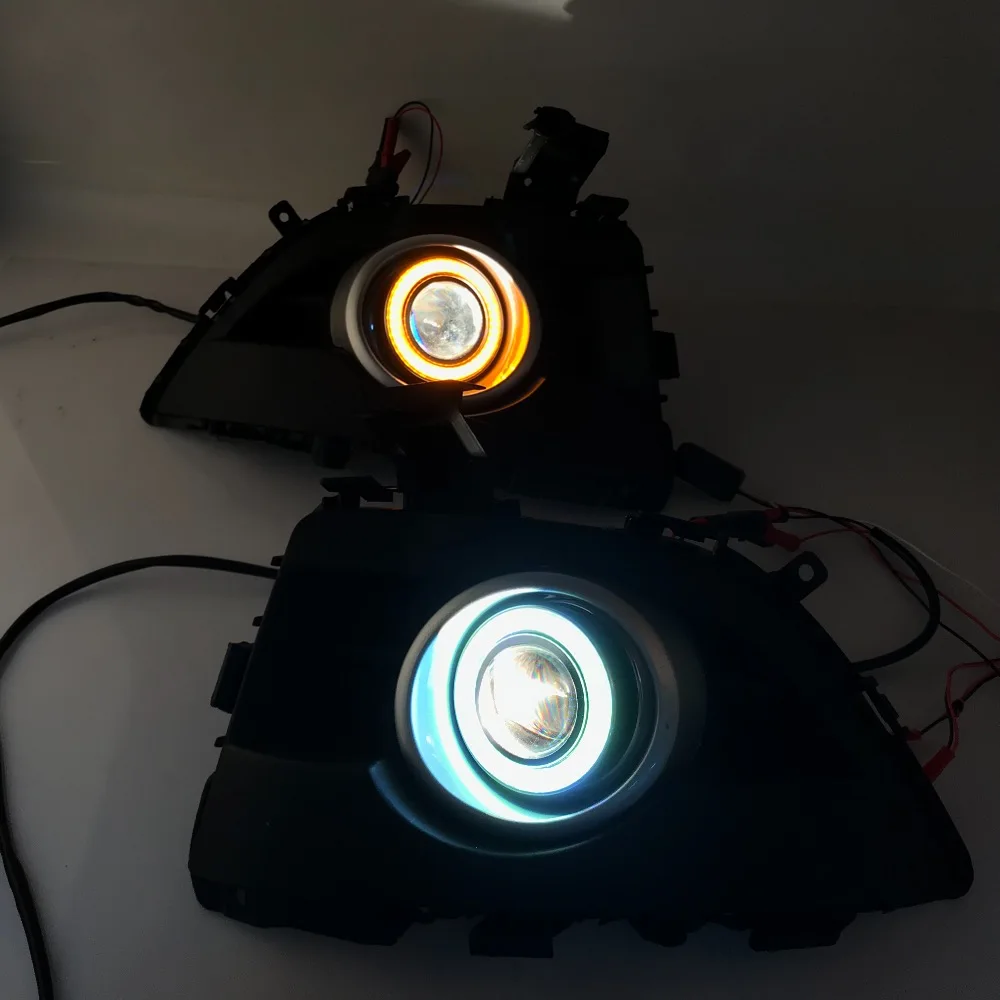 RQXR противотуманная фара вождение свет в сборе для Mazda 5 2008-11 cob angel eye светодиодные дневные ходовые огни сигнал поворота