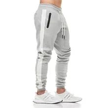 Autumn new mens cotton Sweatpants gyms Fitness workout slim solid trousers male Casual fashion Pencil Pants Joggers sportswear