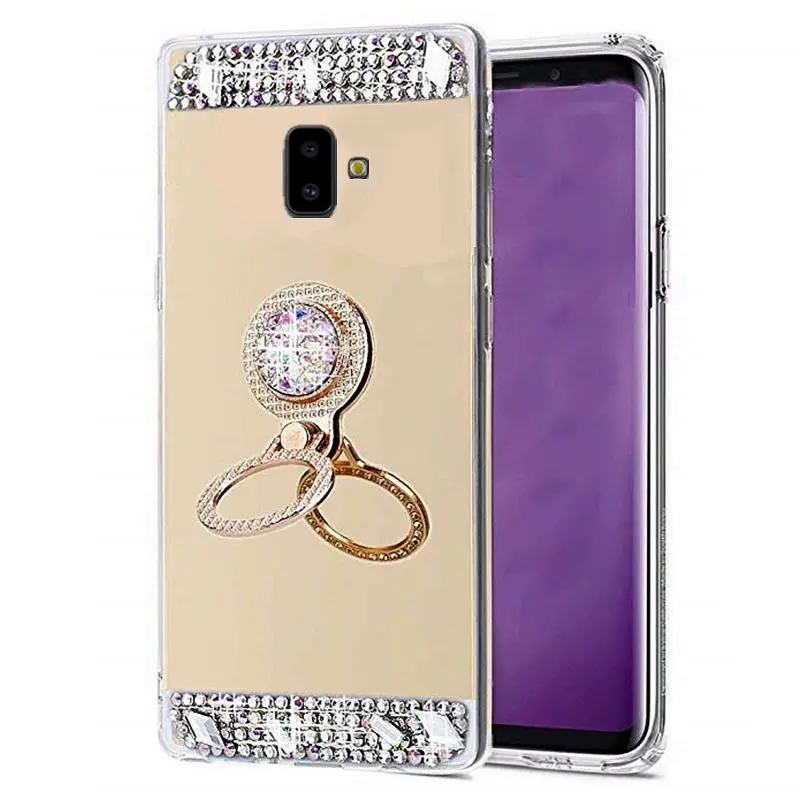 Модный зеркальный блестящий чехол для Samsung Galxy J6 Plus J615F 2018 J600F J4 J415F J400F A7 A750F