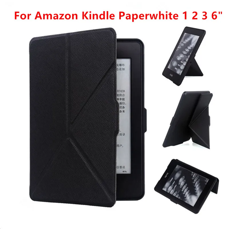 Тонкий умный чехол подставка из искусственной кожи для Amazon Kindle Paperwhite 1 2 3 2013 2015 6 0