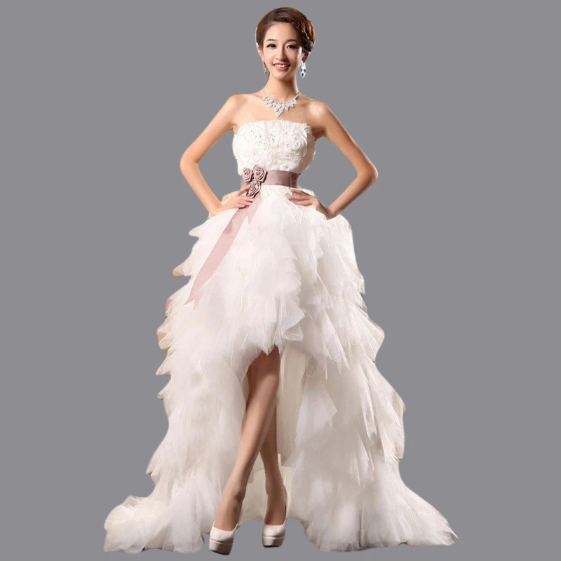 strapless high low