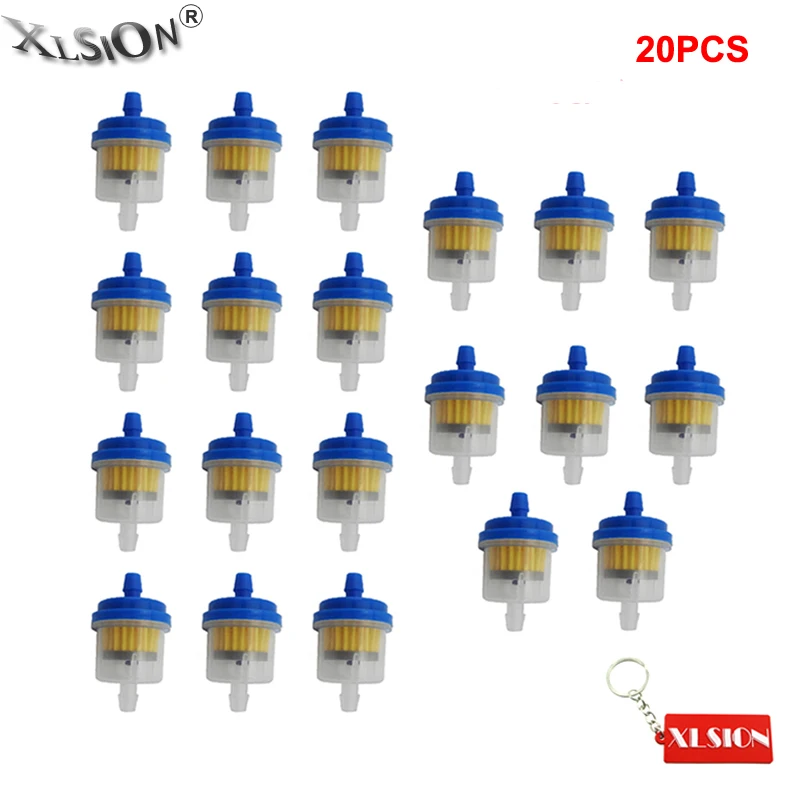 XLSION 20Pcs Fuel Filter Gas Filters For ATV Quad Buggy Go