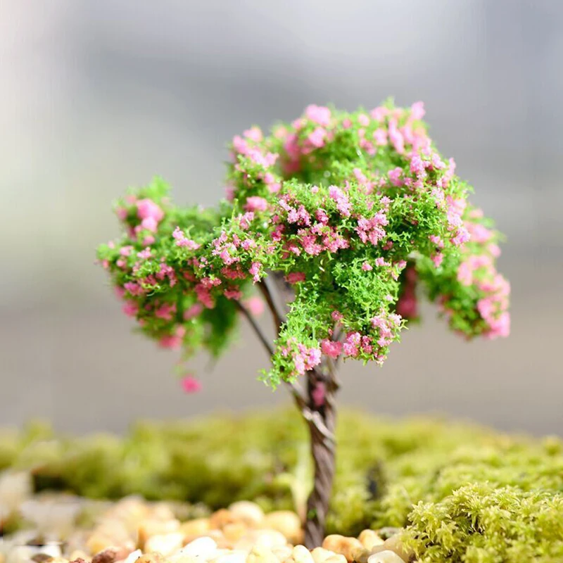 15 видов стилей мини дерево Фея Украшения Сада миниатюры микро пейзаж изделия из смолы фигурка бонсай садовый Террариум аксессуары