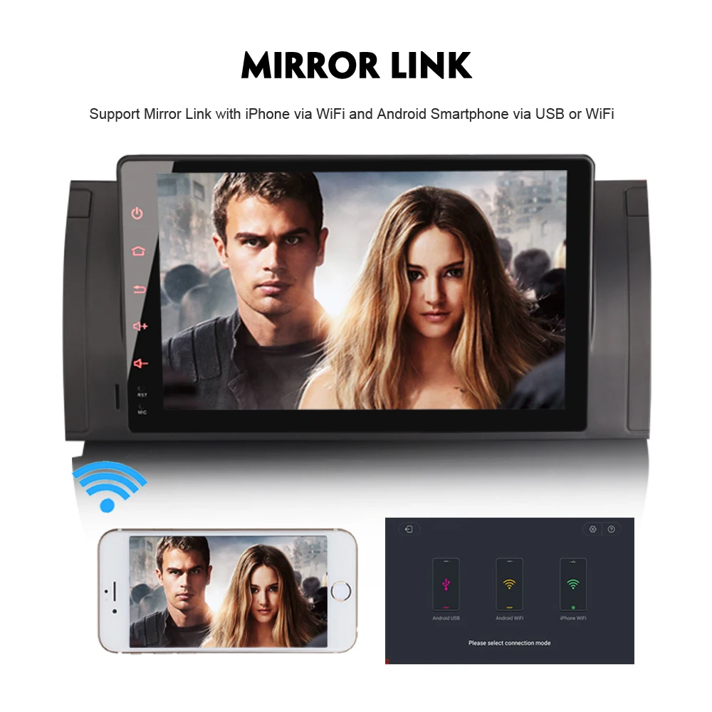 Top 9"Android 8.0 Octa Core Car Multimedia player for BMW 5 Series E39 E53 X5 M5 DAB+SatNav DTV-T2 Bluetooth WiFi 4G Radio BT GPS SD 4
