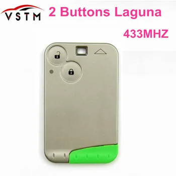 

Professional 2 Button Remote Card With PCF7947 Chip 433MHZ For Renault Laguna Card Grey Blade with words of laguna best price