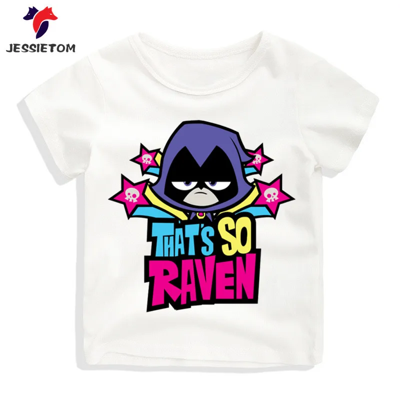 

Boy and Girl Cartoon Movie Teen Titans Go Tshirt Kid Summer Soft Kawaii Top Tee Children Funny Clothes Baby Camisetas