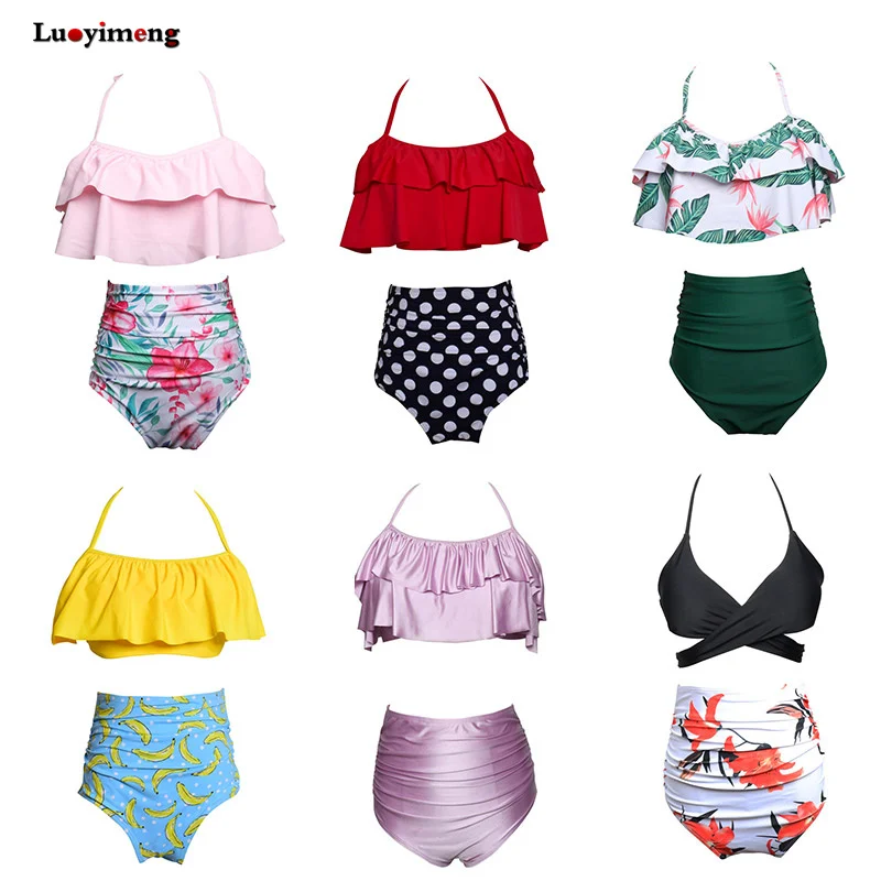 Traje de baño de cintura alta para mujer embarazada, conjunto de Bikini