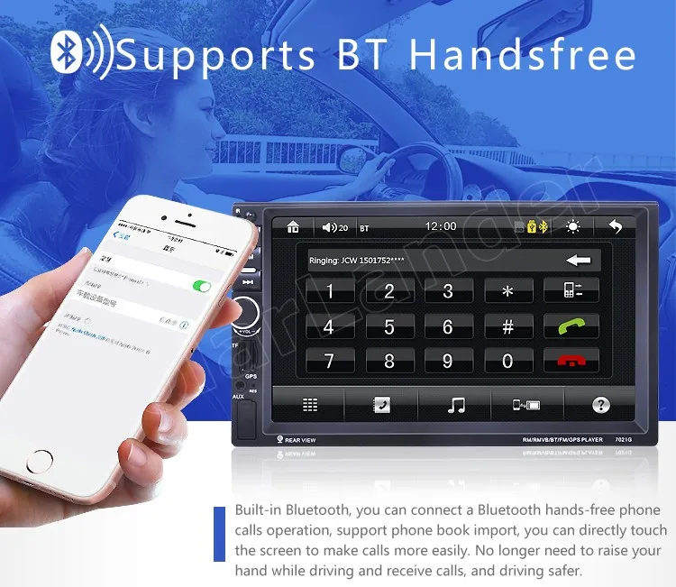 8G карта опция gps навигация 2 Din Автомобильный Радио плеер 7 ''дюймовый Bluetooth Стерео FM MP4 MP5 ВИДЕО USB рулевое Зеркало Ссылка