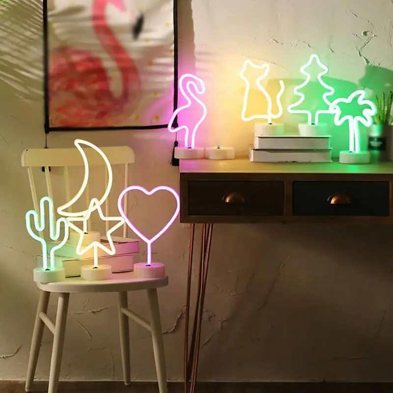 

LED Neon Lights Christmas Modeling Light Girl Heart Room Layout Lamp Ins Style Wedding Props Decorative Night Light New