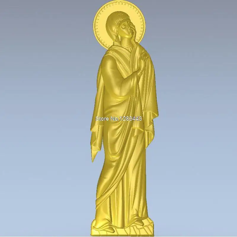 Высококачественная 3d модель рельеф для ЧПУ или 3D-принтеров в STL-файлах Мать Божия