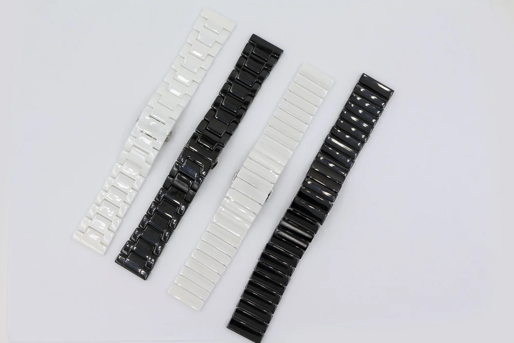 URVOI 22mm band for Samsung Galaxy Gear S3  R760 R77 ceramic link bracelet strap wrist butterfly closure quick release pins5