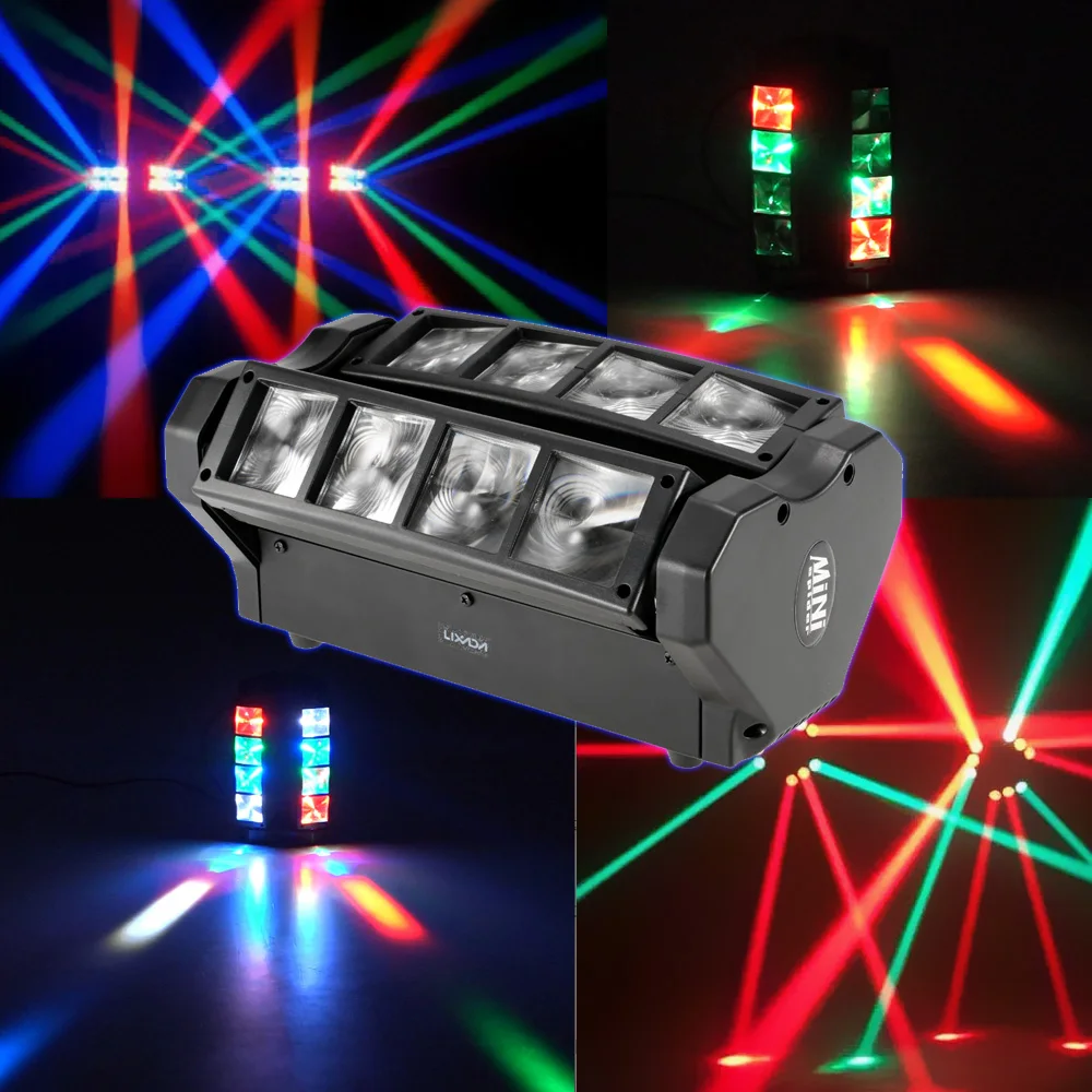 Светодиодный прожектор DMX512 сценический вращающийся мини светильник с
