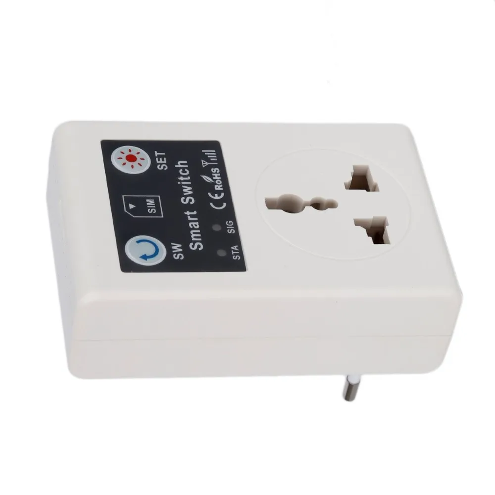 New 220V Phone Remote Wireless Control Smart Switch GSM Socket Power UE UK Plug for Home Household Appliance