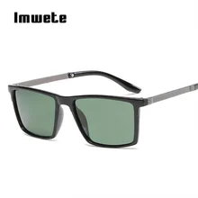 Imwete, Ретро стиль, брендовые поляризационные мужские солнцезащитные очки, ультра-светильник, прямоугольные солнцезащитные очки, мужские очки для вождения, защитные очки для глаз
