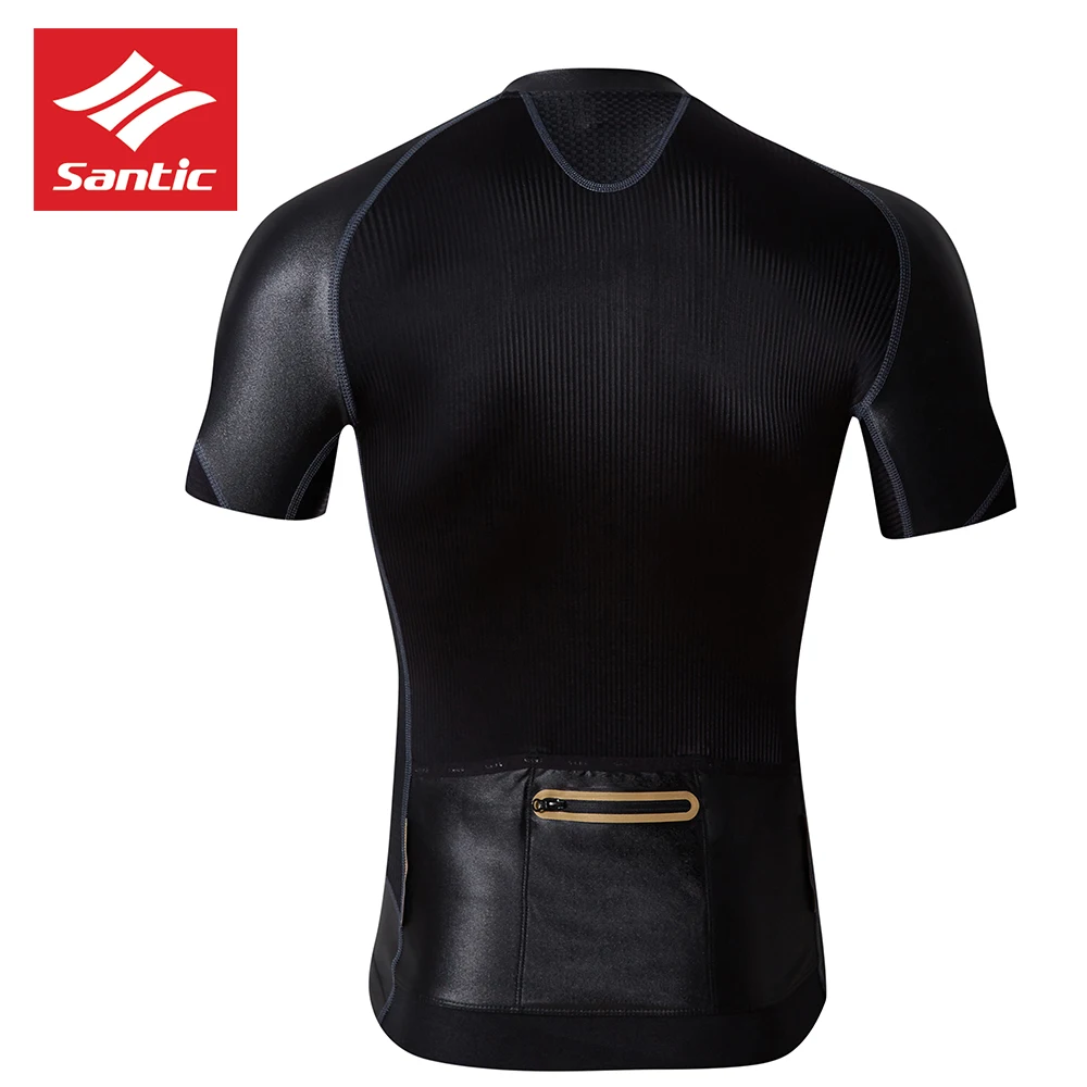 SANTIC Мужская одежда для велоспорта черная велосипедная футболка велосипедная короткая одежда MTB Спорт на открытом воздухе мужские горные фитнес-одежда Джерси