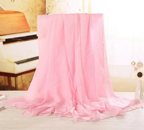 Летний Шелковый шарф негабаритный шифоновый женский купальник-бикини Нижняя накидка пляжная одежда 170 см x 70 см