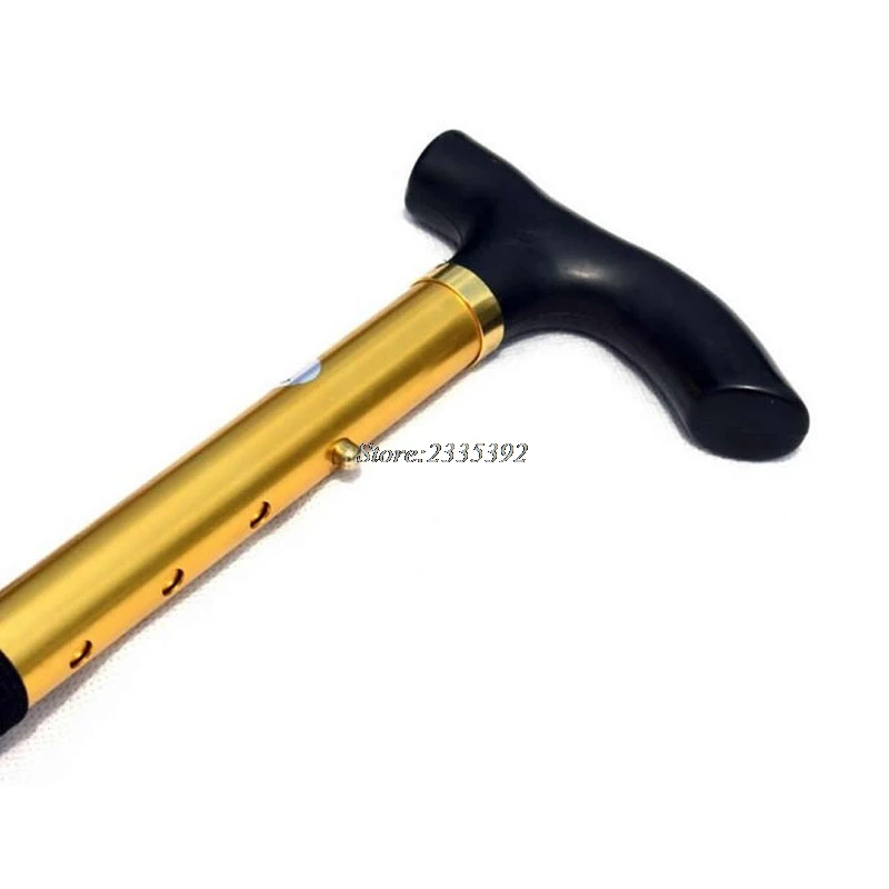 Bastón plegable para caminar senderismo sendero ultraligero 4 secciones caña ajustable # A
